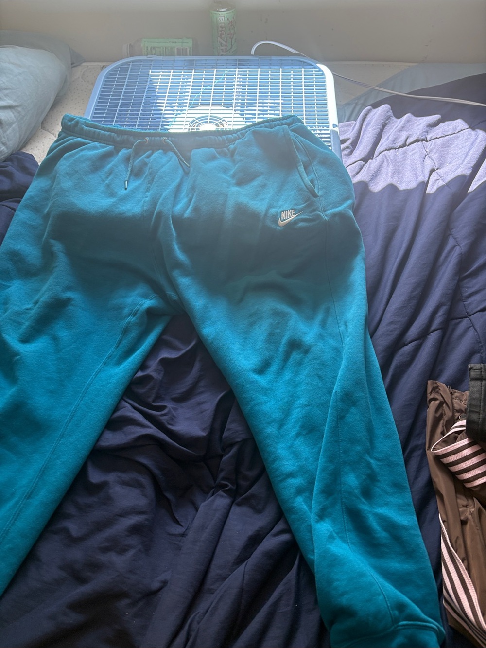 Nike Teal Blue Sweatpants with Elastic Waist